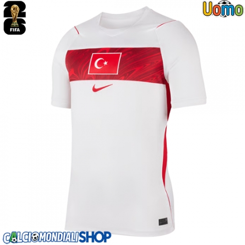 Maglie da calcio Turchia Seconda Maglia Mondiali 2026  Manica Corta
